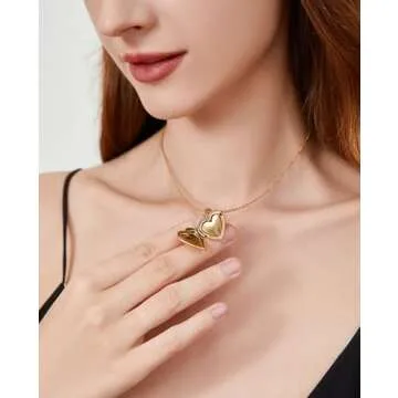 Women's Gold Locket Necklace for Meaningful Memories