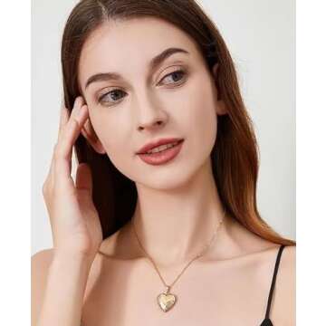 Women's Gold Locket Necklace for Meaningful Memories