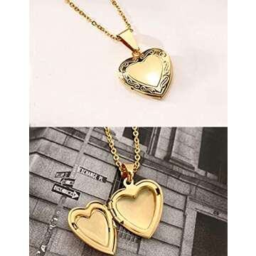 Women's Gold Locket Necklace for Meaningful Memories