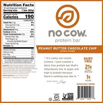 No Cow Best Seller Variety Pack, 20g Plant Based Protein, Keto Friendly, Low Sugar, Dairy Free Gluten Free, Vegan, High Fiber, Non-GMO, 2.12 Ounce (Pack of 12)