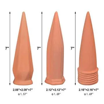 MorTime Plant Watering Devices, Plant Waterer Self Watering Terracotta Spikes Automatically Water Your Indoor and Outdoor Plants While On Vacation (6pc)