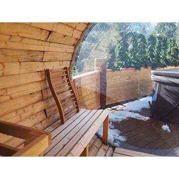 HSE Canadian Red Cedar Ergonomic S-Shape Sauna Backrest (Pack of 1)