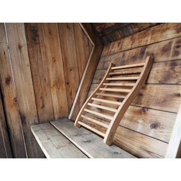 HSE Canadian Red Cedar Ergonomic S-Shape Sauna Backrest (Pack of 1)