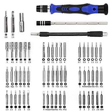 Professional Computer Repair Tool Kit, Precision Laptop Screwdriver Kit, XOOL 80 in 1 Electronics Re...