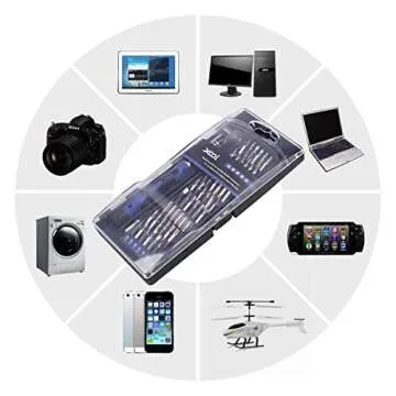 Professional Computer Repair Tool Kit, Precision Laptop Screwdriver Kit, XOOL 80 in 1 Electronics Repair Tool with 56 Magnetic Bits, Compatible for Macbook, iPhone, Game Console, Tablet