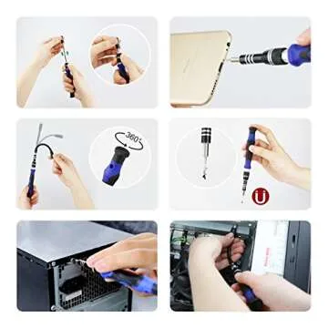 Professional Computer Repair Tool Kit, Precision Laptop Screwdriver Kit, XOOL 80 in 1 Electronics Repair Tool with 56 Magnetic Bits, Compatible for Macbook, iPhone, Game Console, Tablet
