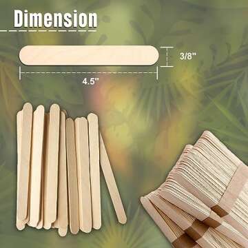 Perfect Stix - PS-114st-1,000 4.5" Craft Sticks/ Ice Cream Sticks/ Natural Wood - Box of 1,000ct
