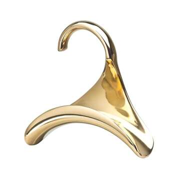 Bag-a-Vie Purse Hanger for Closet - Handbag Organizer Hooks for Hanging Bags & Purses, Protecting Bag Shape & Organizing Space (1 Hanger, Gold Metal)