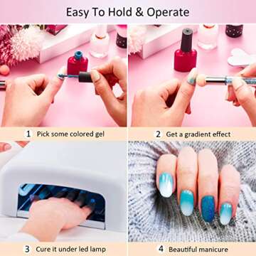 Maitys Ombre Nail Sponges Kit for Stunning Gradient Effects