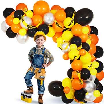 Erweicet 120-Piece Construction Party Balloon Garland Kit