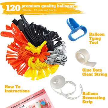 Erweicet 120-Piece Construction Party Balloon Garland Kit