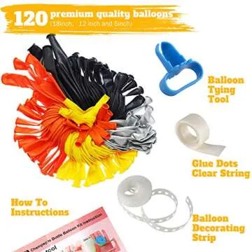 Erweicet 120-Piece Construction Party Balloon Garland Kit