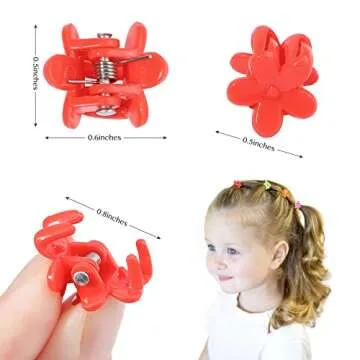 Vibrant 128PCS Flower Hair Claw Clips for Kids and Teens