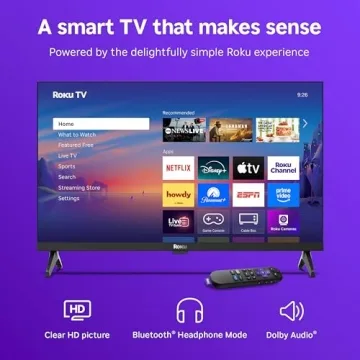 Roku Smart TV 2025 - 24-Inch HD Streaming TV with Voice Remote