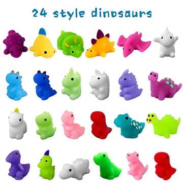 JOICEE 24pcs Dinosaur Squishy Toy Prefilled Easter Eggs for Fun Play