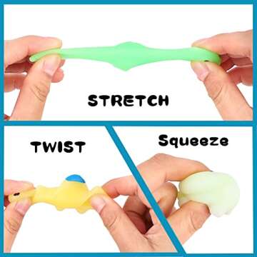 JOICEE Dinosaur Squishy Toy Eggs for Easter Fun