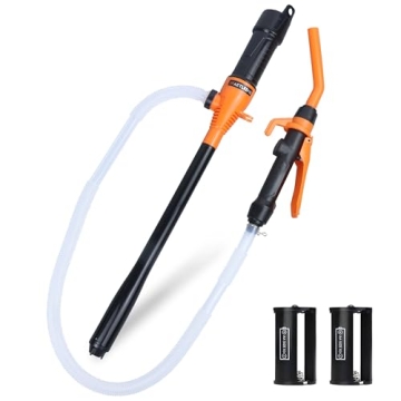 Portable Battery Transfer Pump - Gas, Diesel & Water Siphon (2.2 GPM)