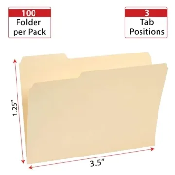 Durable Staples Manila File Folders for Organization