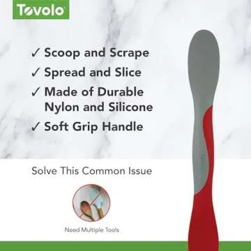 Tovolo Tool for Kitchen Meal Prep to Scoop Spread Slice and Scrape