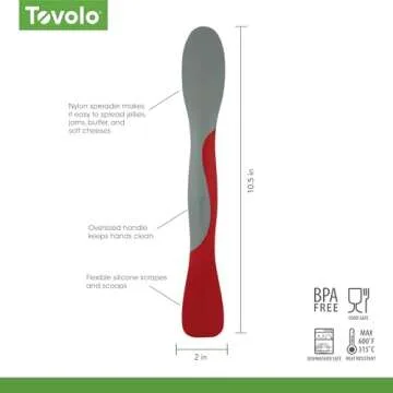 Tovolo Tool for Kitchen Meal Prep to Scoop Spread Slice and Scrape