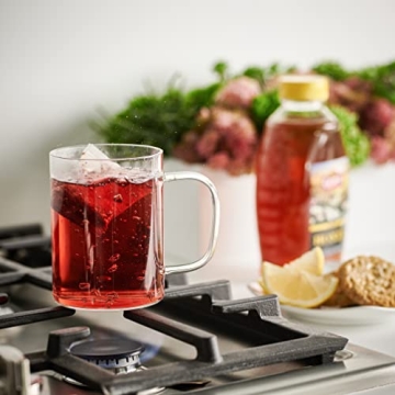 Elegant Clear Glass Coffee Mugs Set of 6 for All Beverages