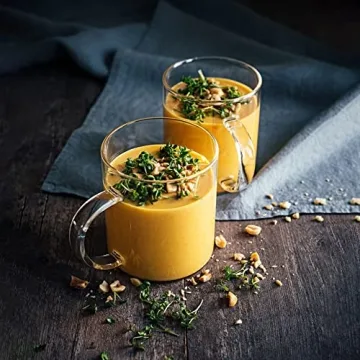 Elegant Clear Glass Coffee Mugs Set of 6 for All Beverages