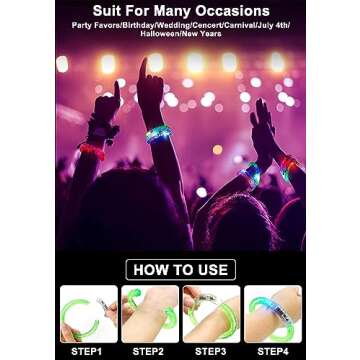 Colorful Glow Bracelets for Parties & Celebrations