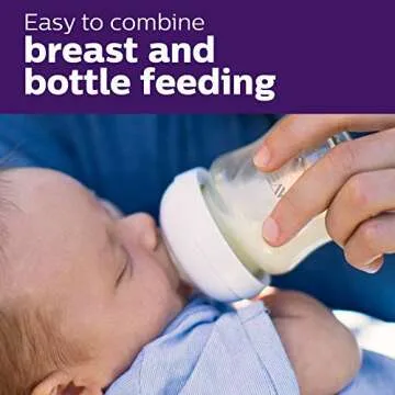 Philips AVENT Natural Glass Baby Bottle, Clear, 4oz, 4pk, SCF701/47