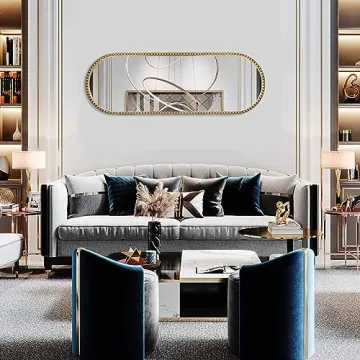 Fobule Oval Full Length Mirror - Antique Gold Elegance