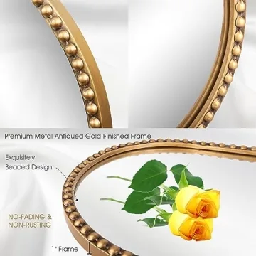 Fobule Oval Full Length Mirror - Antique Gold Elegance