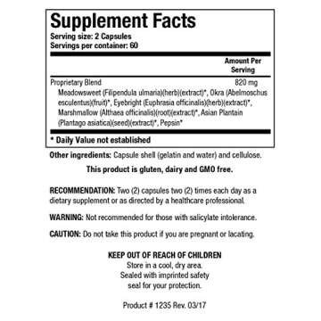 Biotics Research HCl-Ease Doctor-Formulated Botanical Blend Plus Pepsin, Healthy Digestion, Gastric and Esophageal Comfort. 120 Capsules