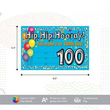 Barker Creek Recognition Awards, 100th Day, Celebrate Student Achievements with These Colorful Award...