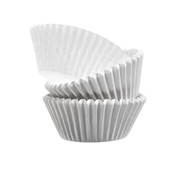 Mr Miracle Standard Size Baking Cups - Premium Quality, White, Grease-Proof, Oven & Microwave Safe C...