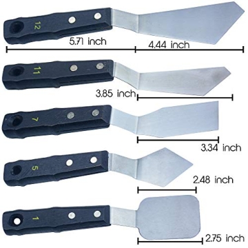 Aokbean Big Metal Palette Knives Set for Artists