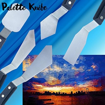Aokbean Big Metal Palette Knives Set for Artists
