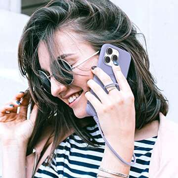 Abitku Compatible with iPhone 13 Pro Max Case, Silicone with 360°Ring Kickstand Holder (Support Magnetic Car Mount) Microfiber Cloth Fully Coverage Designed for iPhone 13 Pro Max 6.7 inch 2021(Purple)