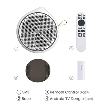BenQ GV31 Portable Projector with Android TV and Bass Speaker