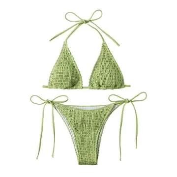 Elegant Women's 2 Piece Triangle Bathing Suit for Summer Fun