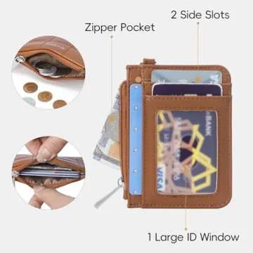 CLUCI Small Quilted Coin Purse RFID Wallet for Women