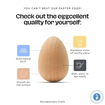 Standable Wooden Easter Eggs for Creative Crafts
