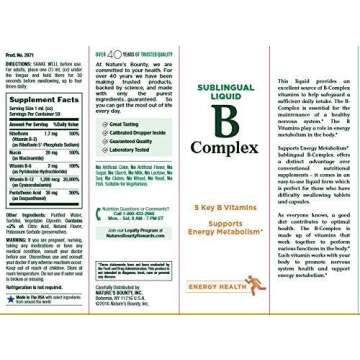 Nature's Bounty Vitamin B Complex sublingual Liquid, 2 Fl Oz (Pack of 2)