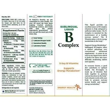 Nature's Bounty Vitamin B Complex sublingual Liquid, 2 Fl Oz (Pack of 2)