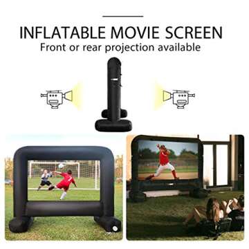 VIVOHOME 17 FT Inflatable Projector Screen for Backyard Movie Nights