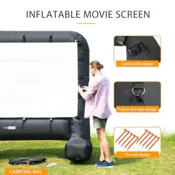 VIVOHOME Inflatable Projector Screen for Outdoor Fun