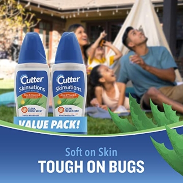 Cutter Skinsations DEET Insect Repellent for Mosquito & Tick Protection