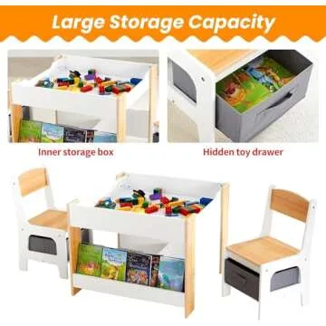 Asweets Kids Table and Chair Set for Creative Kids