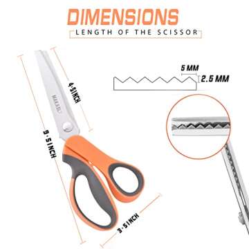 Makasla Pinking Shears for precise fabric cutting