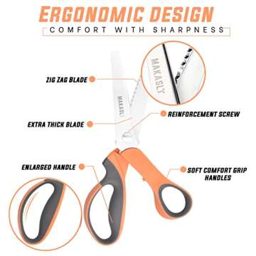 Makasla Pinking Shears for precise fabric cutting