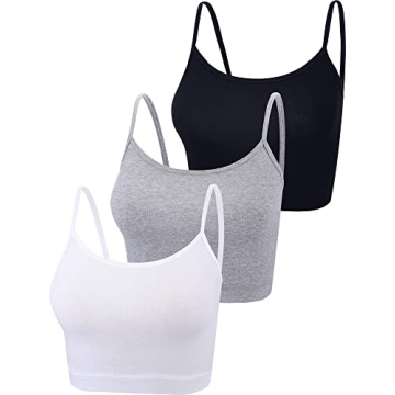 3 Pcs Crop Camisole Top Set for Ultimate Comfort