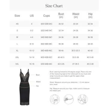 Popilush Corset Lace Shapewear Dress Deep V Bodycon Midi Dresses for Women Satin Drape Slip Club Party Night Out Black